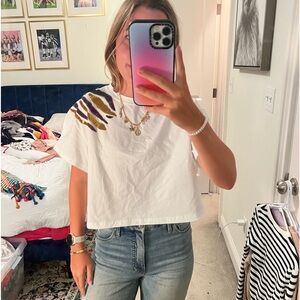 NWT QUEEN OF SPARKLES LSU TIGER TOP SIZE MEDIUM